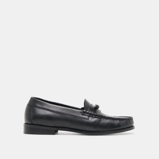 Barney Black Leather Loafers - BLACK LEATHER