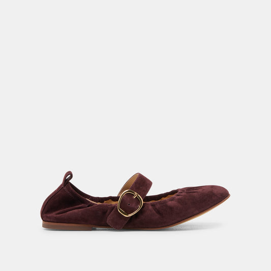 CAELY BALLET FLATS MULBERRY SUEDE - MULBERRY SUEDE