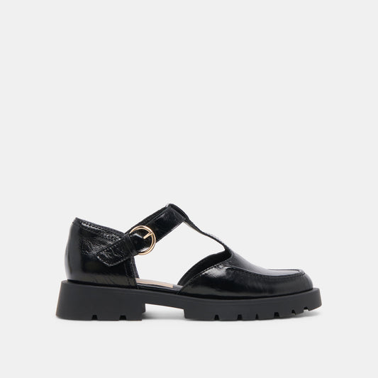 EMILIO FLATS MIDNIGHT CRINKLE PATENT LEATHER - MIDNIGHT CRINKLE PATENT LEATHER