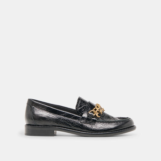 Waylen Midnight Crinkle Patent Loafers - MIDNIGHT CRINKLE PATENT