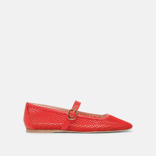 RODNI MESH BALLET FLATS CHILI WOVEN MESH - CHILI WOVEN MESH