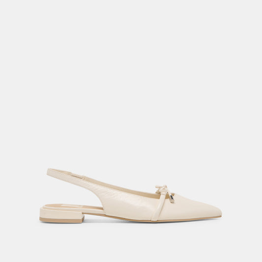 PAYGE FLATS OFF WHITE CRINKLE PATENT - OFF WHITE CRINKLE PATENT