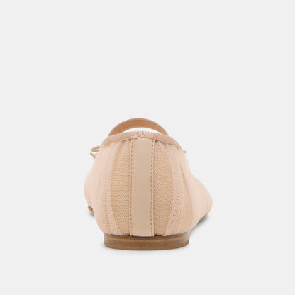 Raeven Praline Tulle Ballet Flats - PRALINE TULLE
