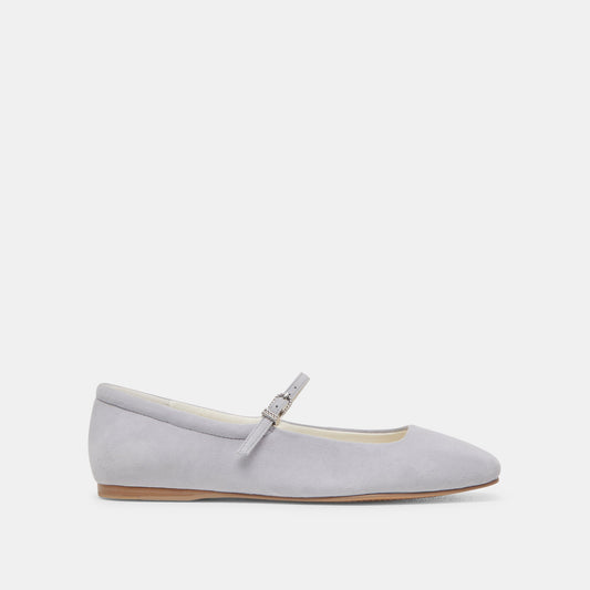 REYES BALLET FLATS DUSTY BLUE SUEDE - DUSTY BLUE SUEDE