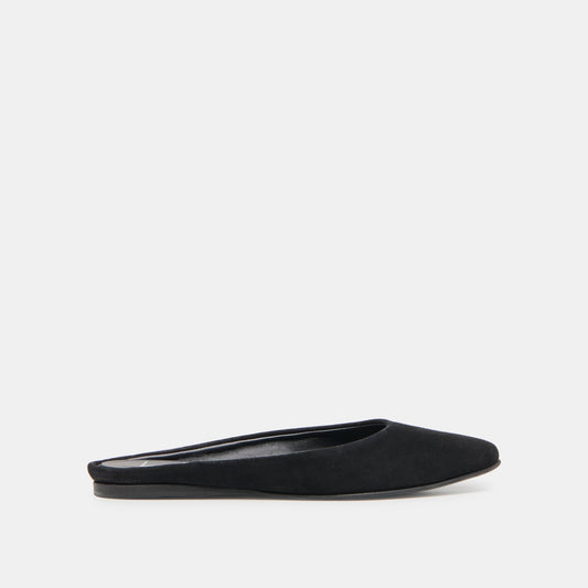 Eila Onyx Suede Flats - ONYX SUEDE