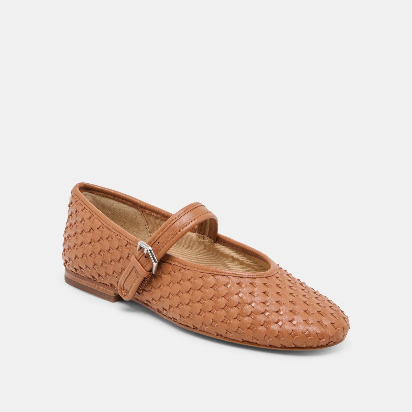 Roslyn Saddle Woven Leather Ballet Flats - SADDLE WOVEN LEATHER