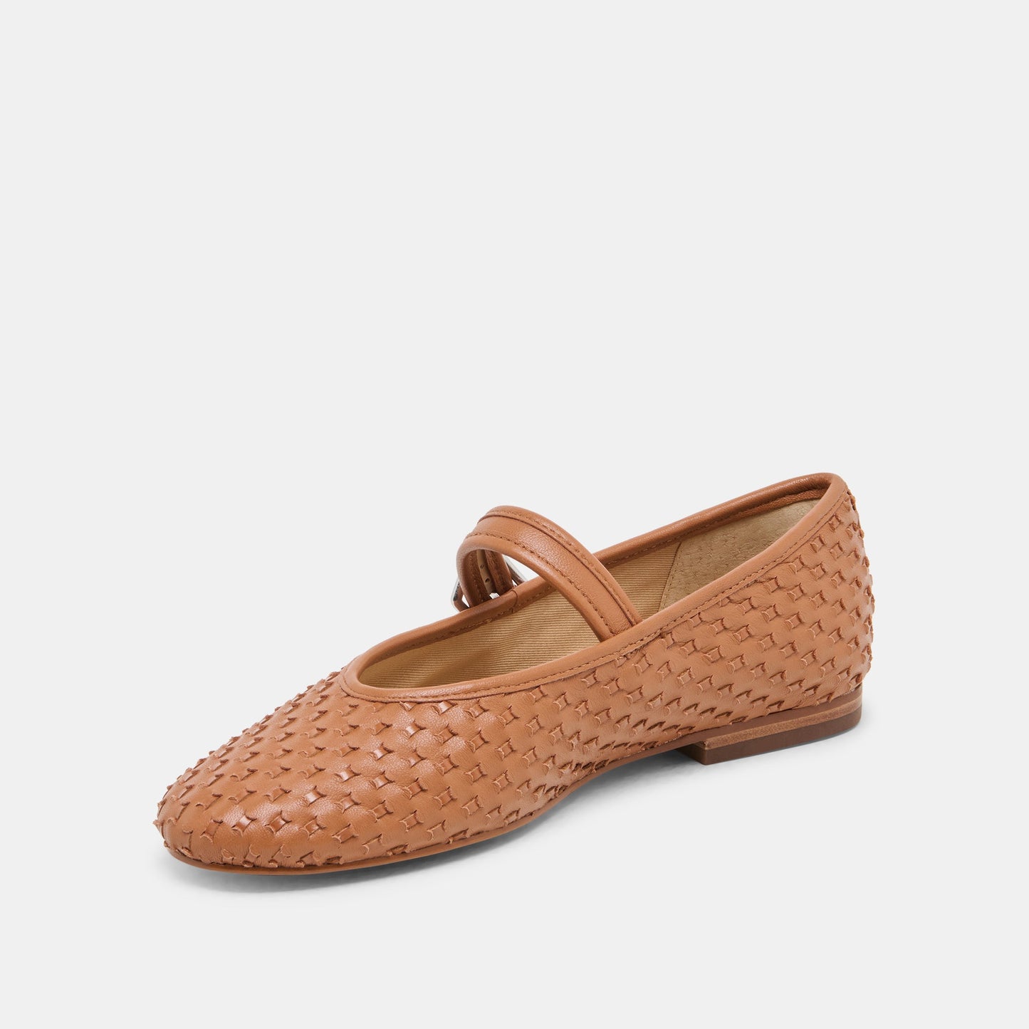 Roslyn Saddle Woven Leather Ballet Flats - SADDLE WOVEN LEATHER