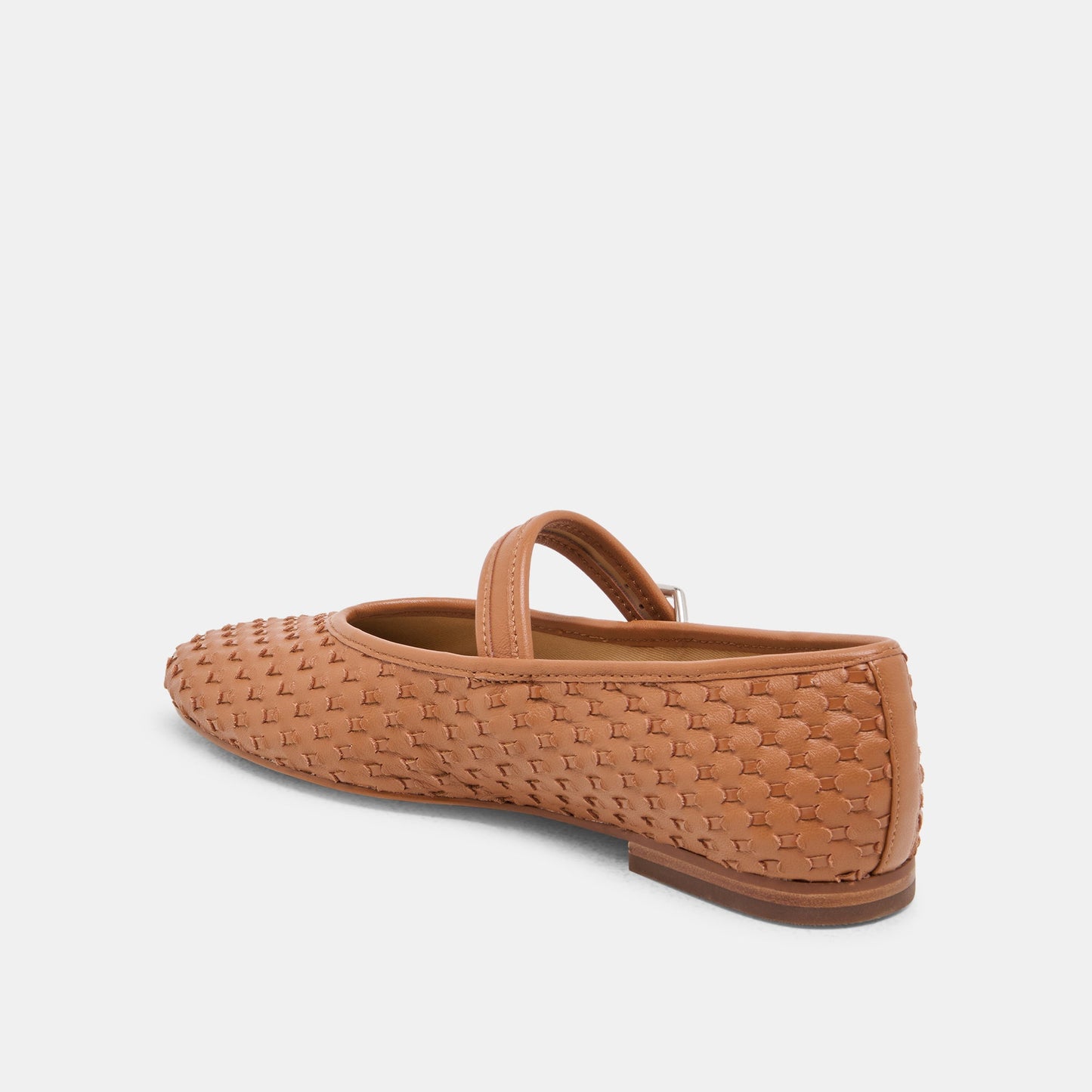Roslyn Saddle Woven Leather Ballet Flats - SADDLE WOVEN LEATHER