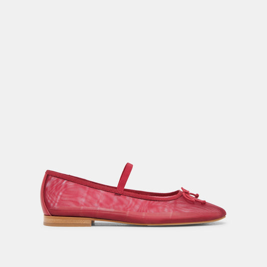 CADEL BALLET FLATS CRIMSON MESH - CRIMSON MESH
