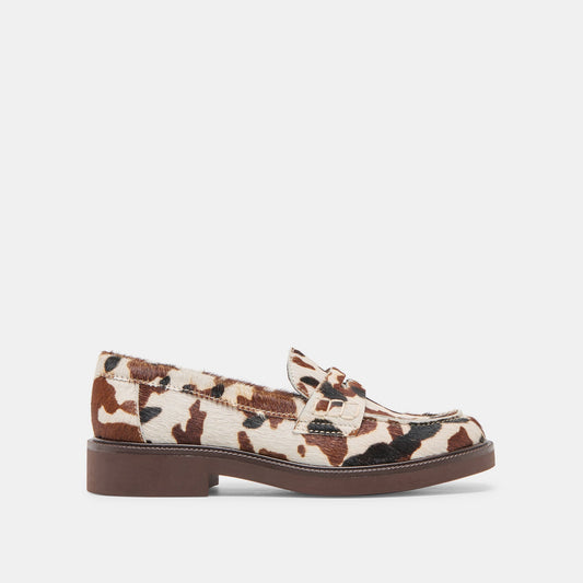 Tiggy Cocoa Taurus Calf Hair Loafers - COCOA TAURUS CALF HAIR