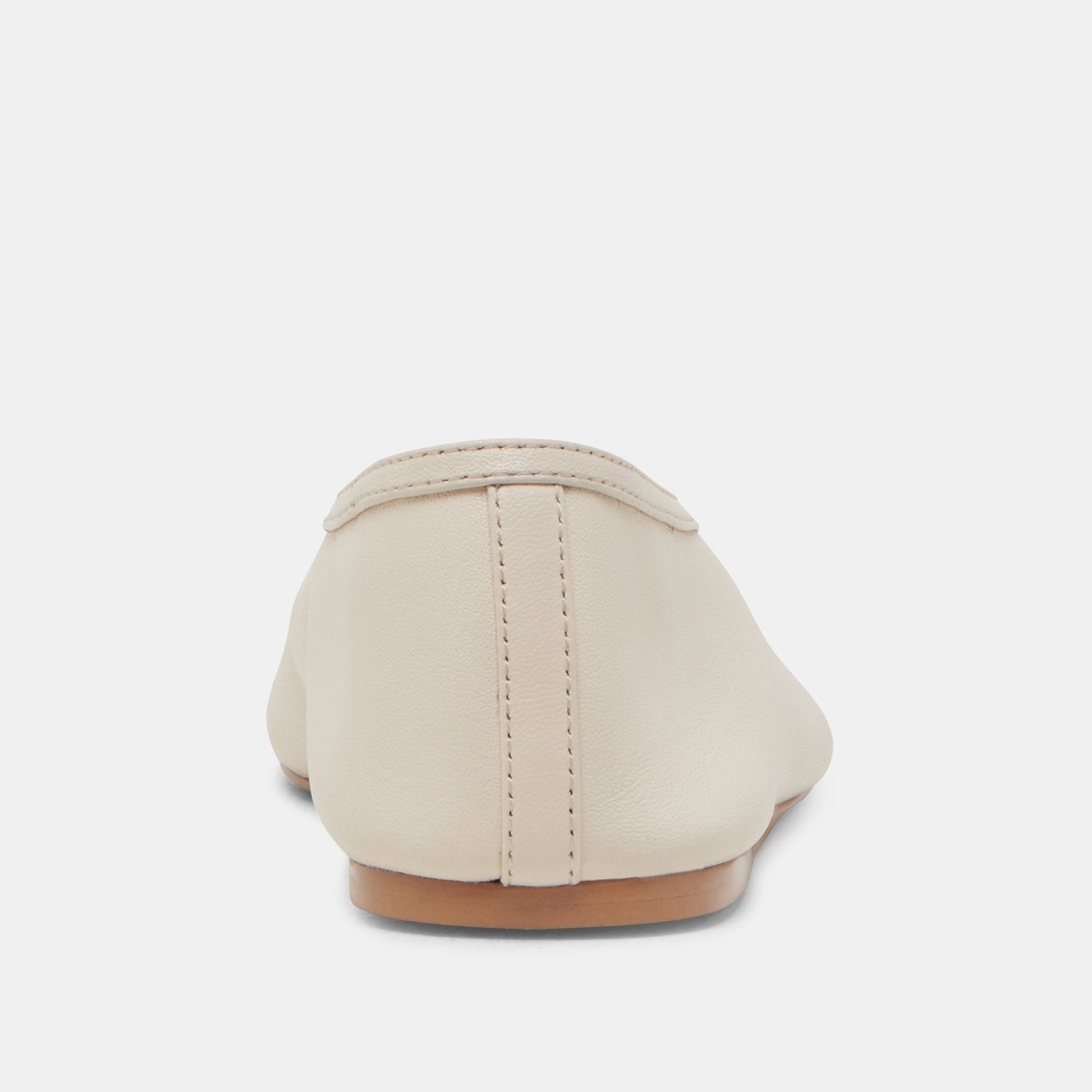 Braidy Ivory Leather Ballet Flats - IVORY LEATHER