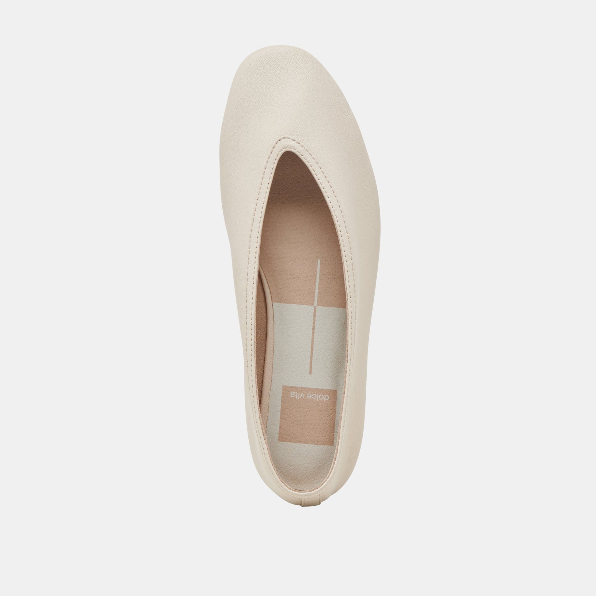 Braidy Ivory Leather Ballet Flats - IVORY LEATHER