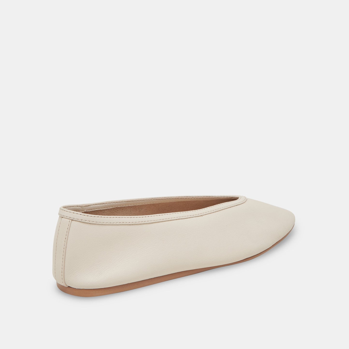 Braidy Ivory Leather Ballet Flats - IVORY LEATHER