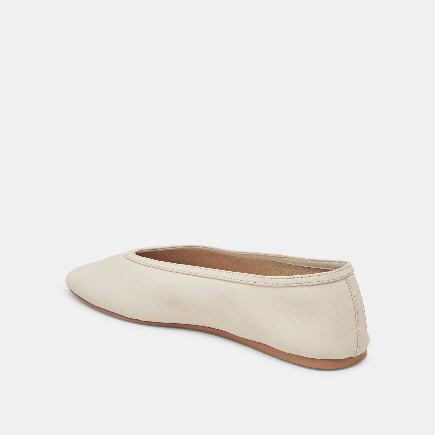 Braidy Ivory Leather Ballet Flats - IVORY LEATHER