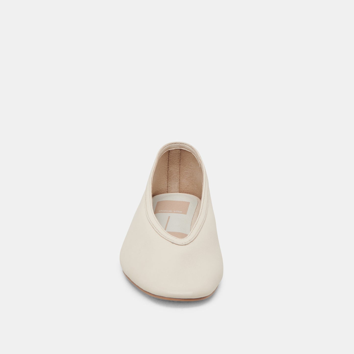 Braidy Ivory Leather Ballet Flats - IVORY LEATHER