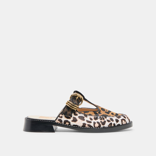 Harlah Leopard Multi Calf Hair Flats - LEOPARD MULTI CALF HAIR