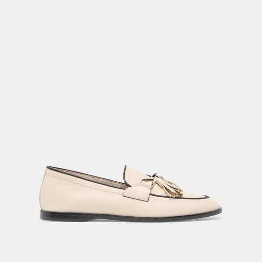 Loklan Ivory Leather Loafers - IVORY LEATHER