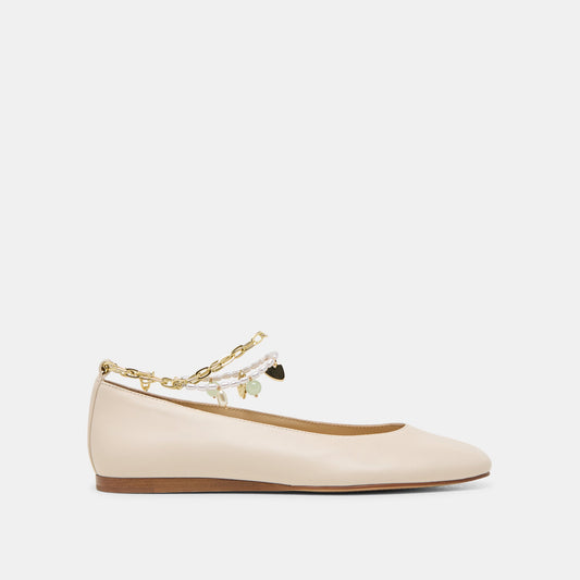 Baiden Bone Leather Ballet Flats - BONE LEATHER