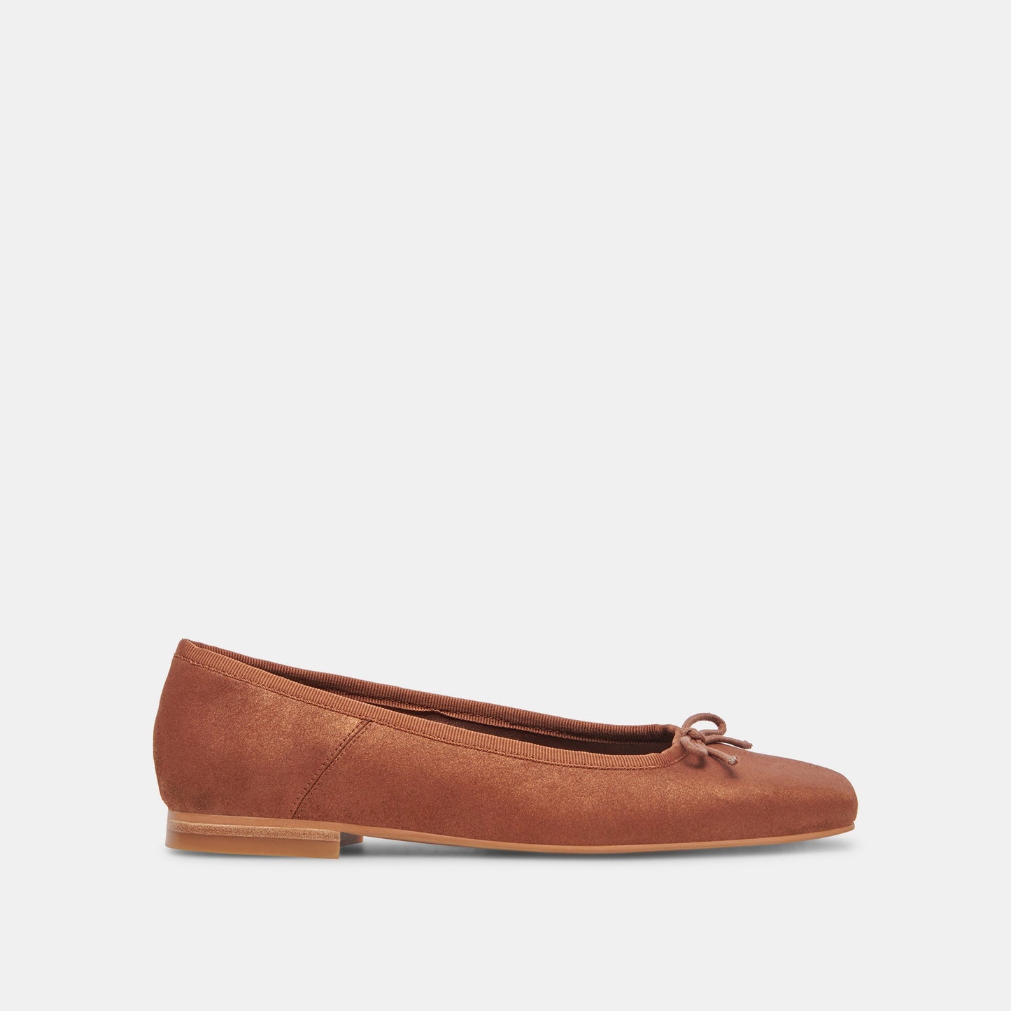 Anisa Wide Ballet Flats Copper Metallic Suede - COPPER METALLIC SUEDE