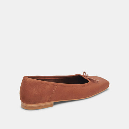 Anisa Wide Ballet Flats Copper Metallic Suede - COPPER METALLIC SUEDE