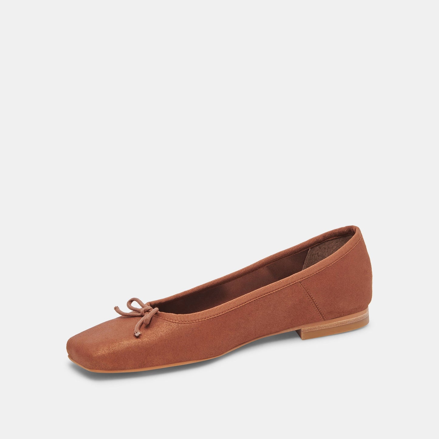 Anisa Wide Ballet Flats Copper Metallic Suede - COPPER METALLIC SUEDE