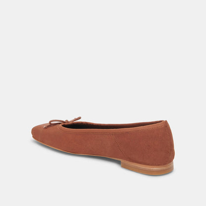 Anisa Wide Ballet Flats Copper Metallic Suede - COPPER METALLIC SUEDE