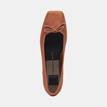 Anisa Wide Ballet Flats Copper Metallic Suede - COPPER METALLIC SUEDE