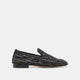 BLACK WOVEN LEATHER