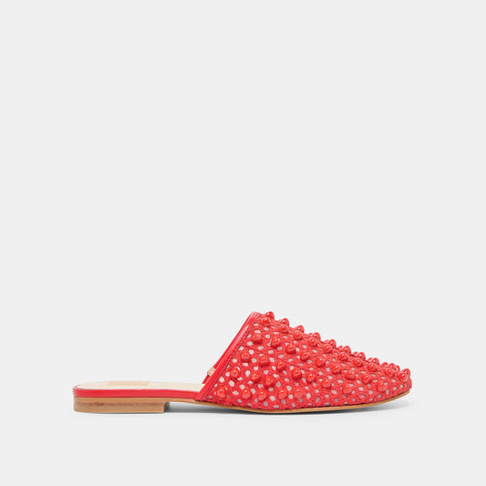 Rova Bead Chili Beaded Mesh Flats - CHILI BEADED MESH