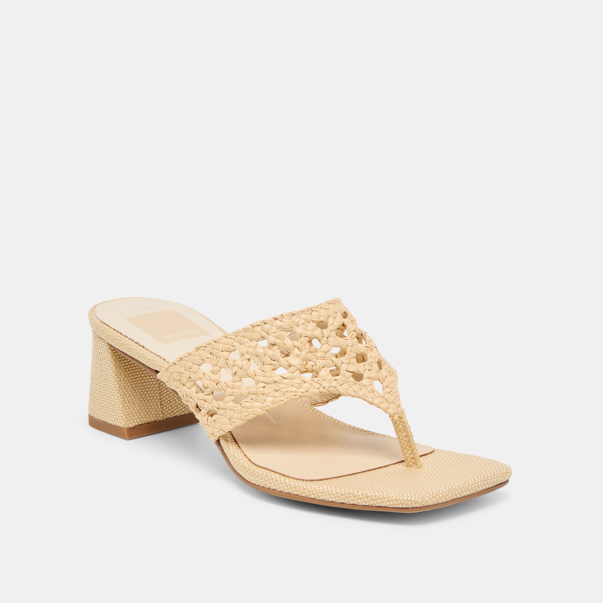 Barlo Lt Natural Woven Raffia Heels - LT NATURAL WOVEN RAFFIA