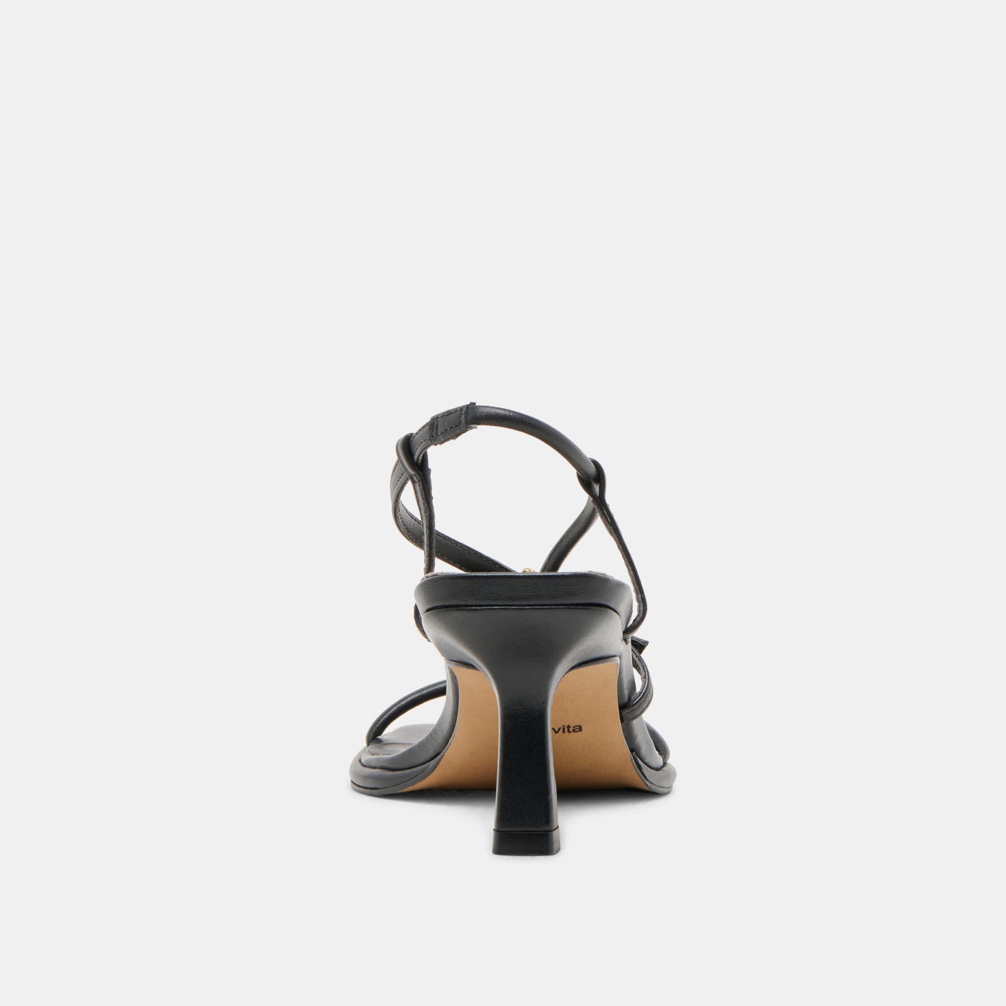 Mylee Black Leather Heels - BLACK LEATHER