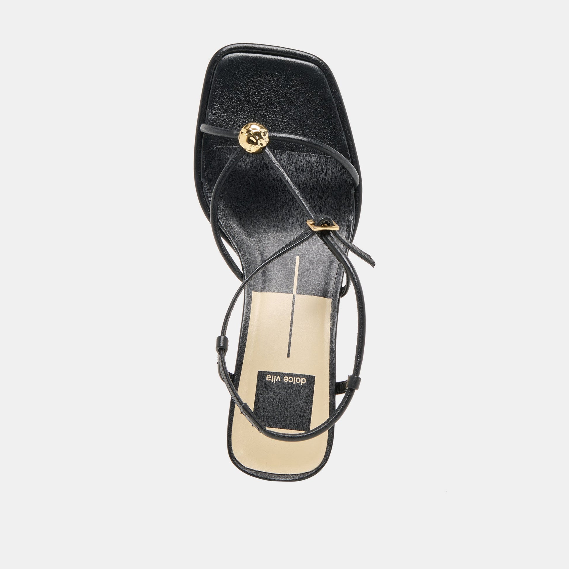 Mylee Black Leather Heels - BLACK LEATHER