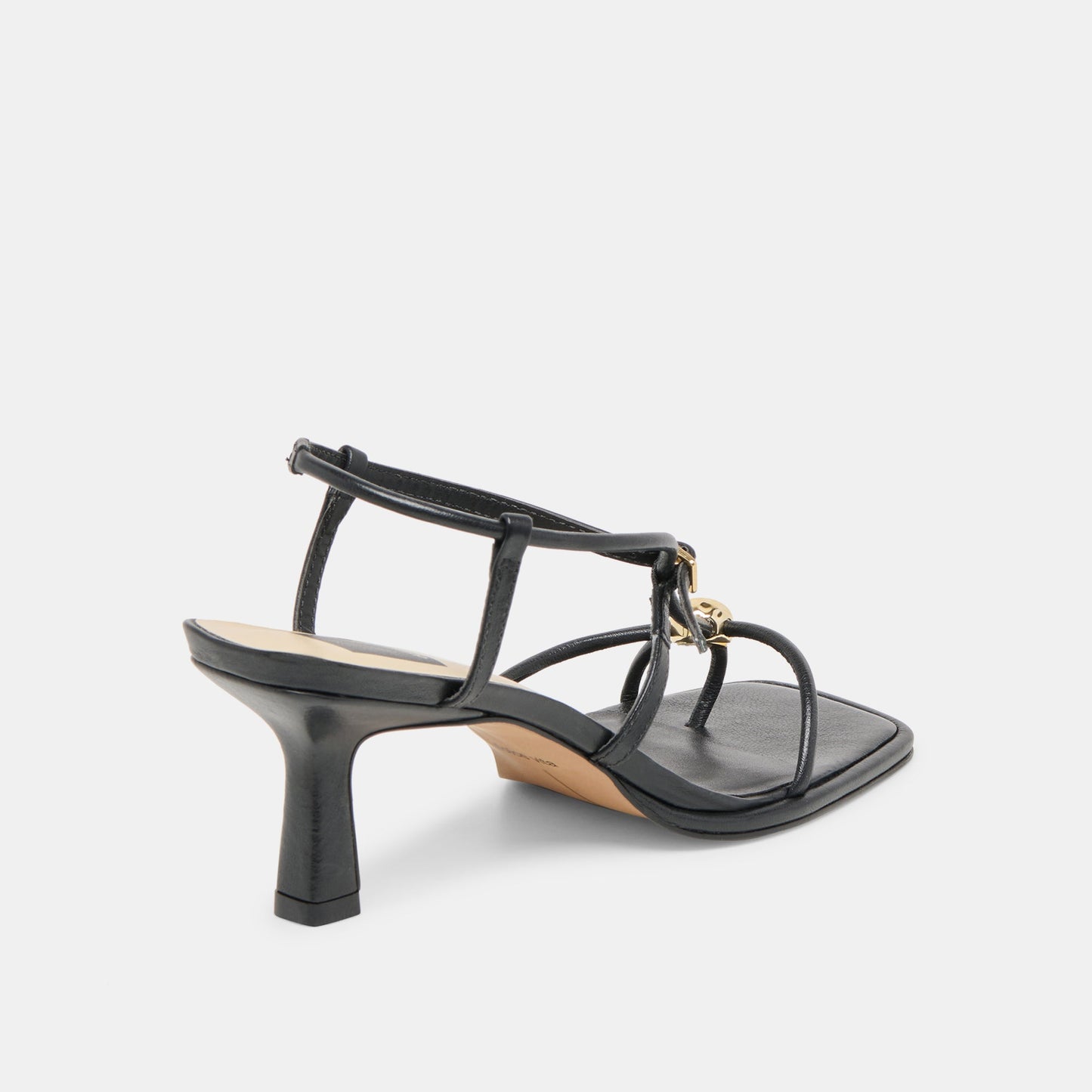 Mylee Black Leather Heels - BLACK LEATHER