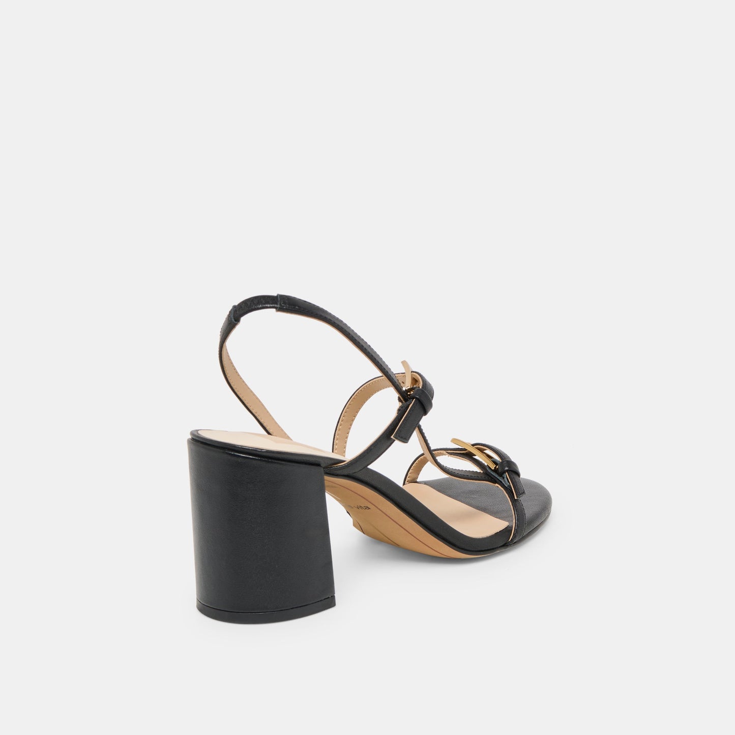Faye Black Leather Heels - BLACK LEATHER