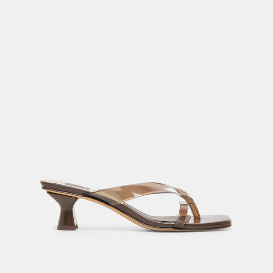 Brevel Vinyl Dk Brown Jelly Heels - DK BROWN JELLY