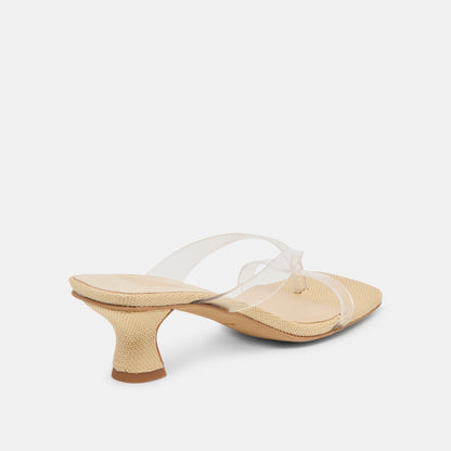 Brevel Vinyl Crystal Jelly Heels - CRYSTAL JELLY