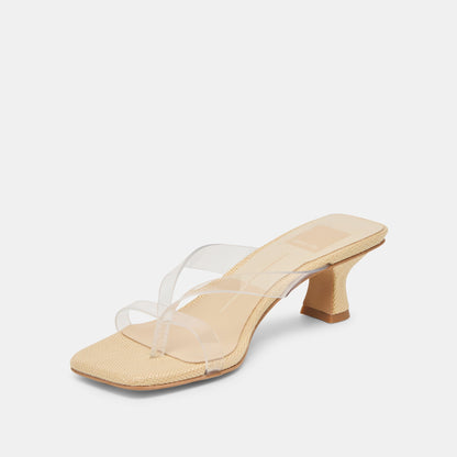 Brevel Vinyl Crystal Jelly Heels - CRYSTAL JELLY