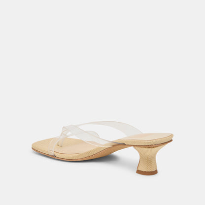 Brevel Vinyl Crystal Jelly Heels - CRYSTAL JELLY