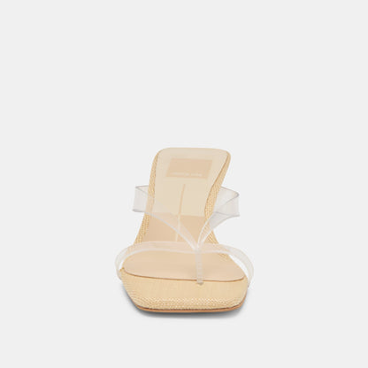 Brevel Vinyl Crystal Jelly Heels - CRYSTAL JELLY