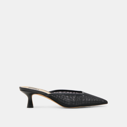 Cleo Onyx Mesh Heels - ONYX MESH