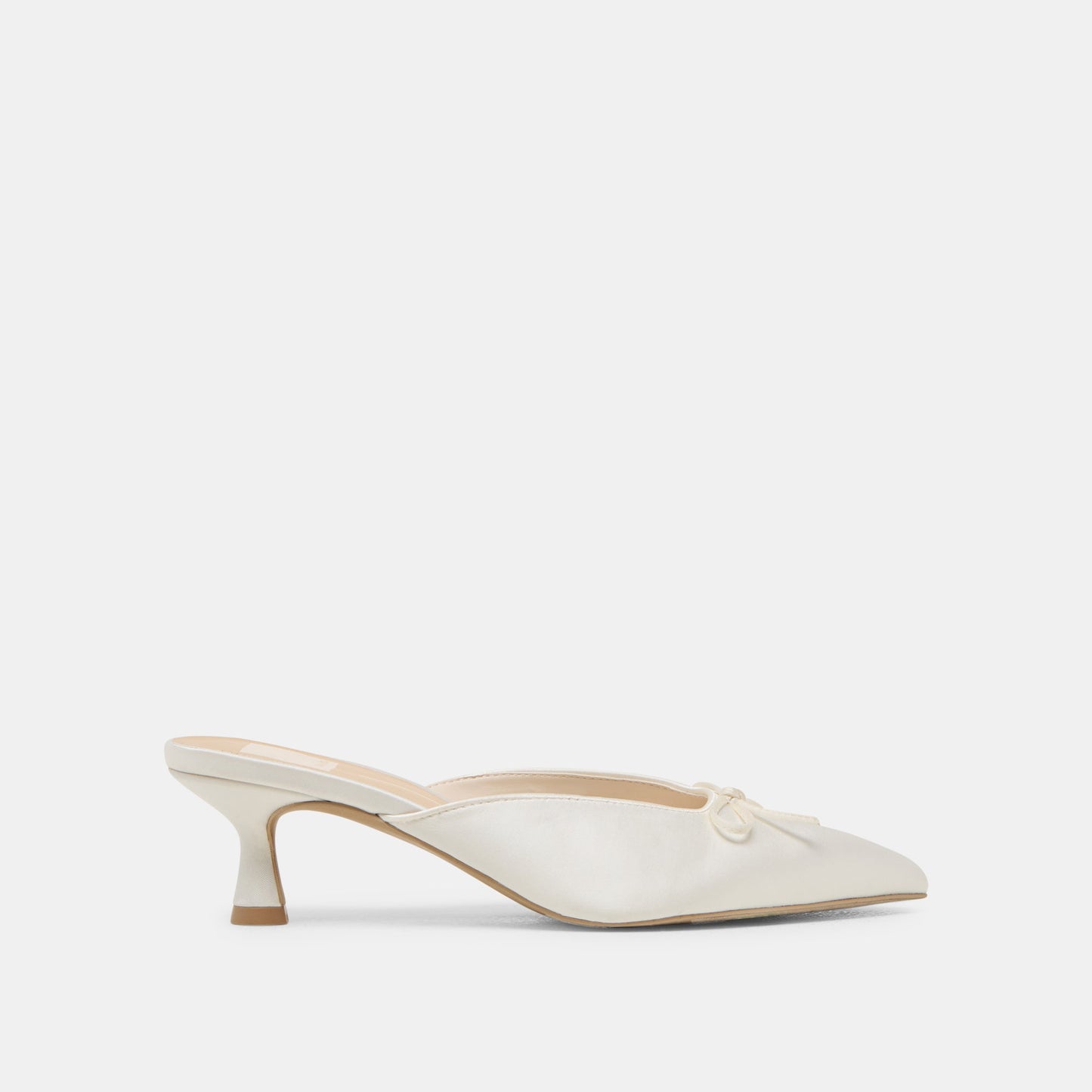 Cleo Off White Satin Heels - OFF WHITE SATIN