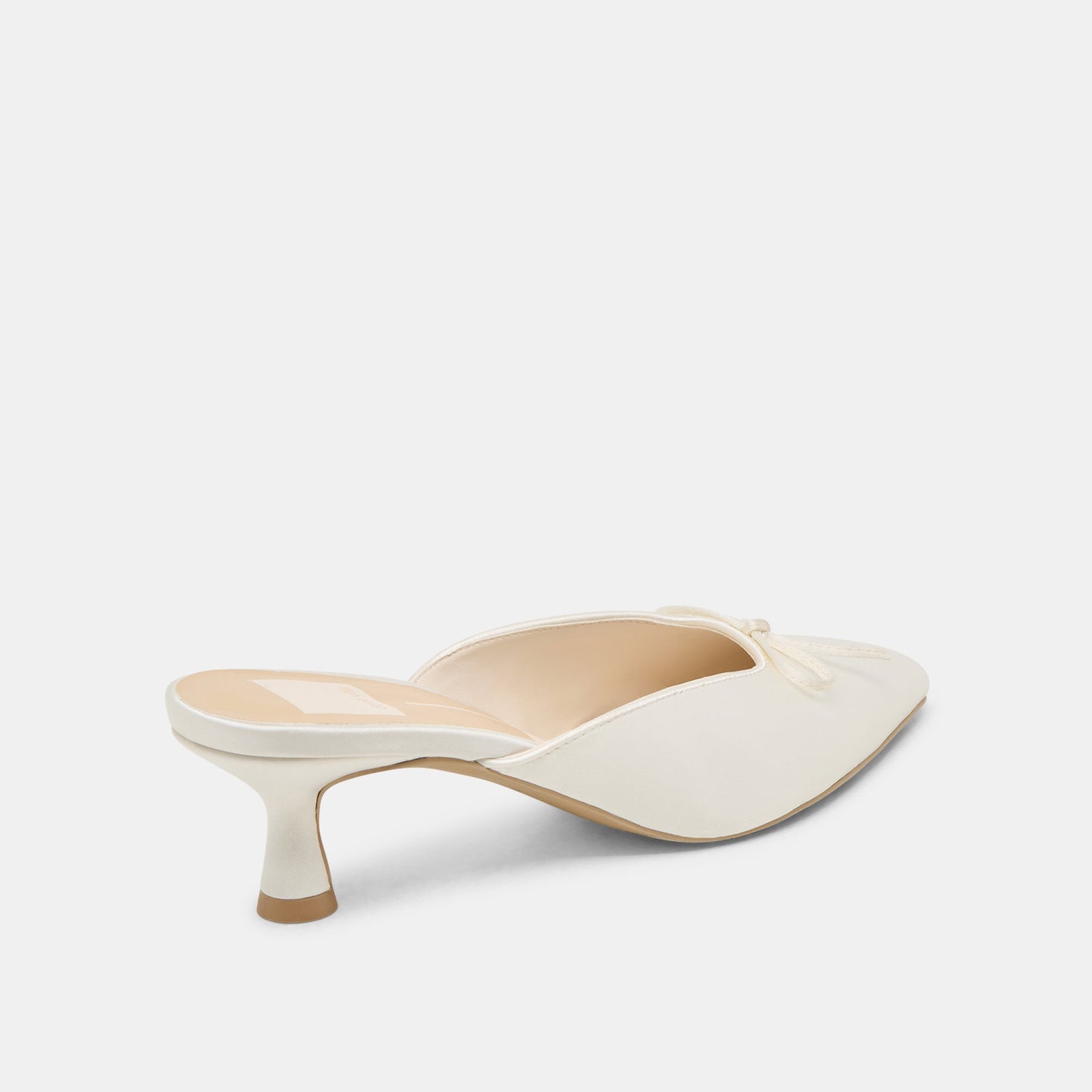 Cleo Off White Satin Heels - OFF WHITE SATIN
