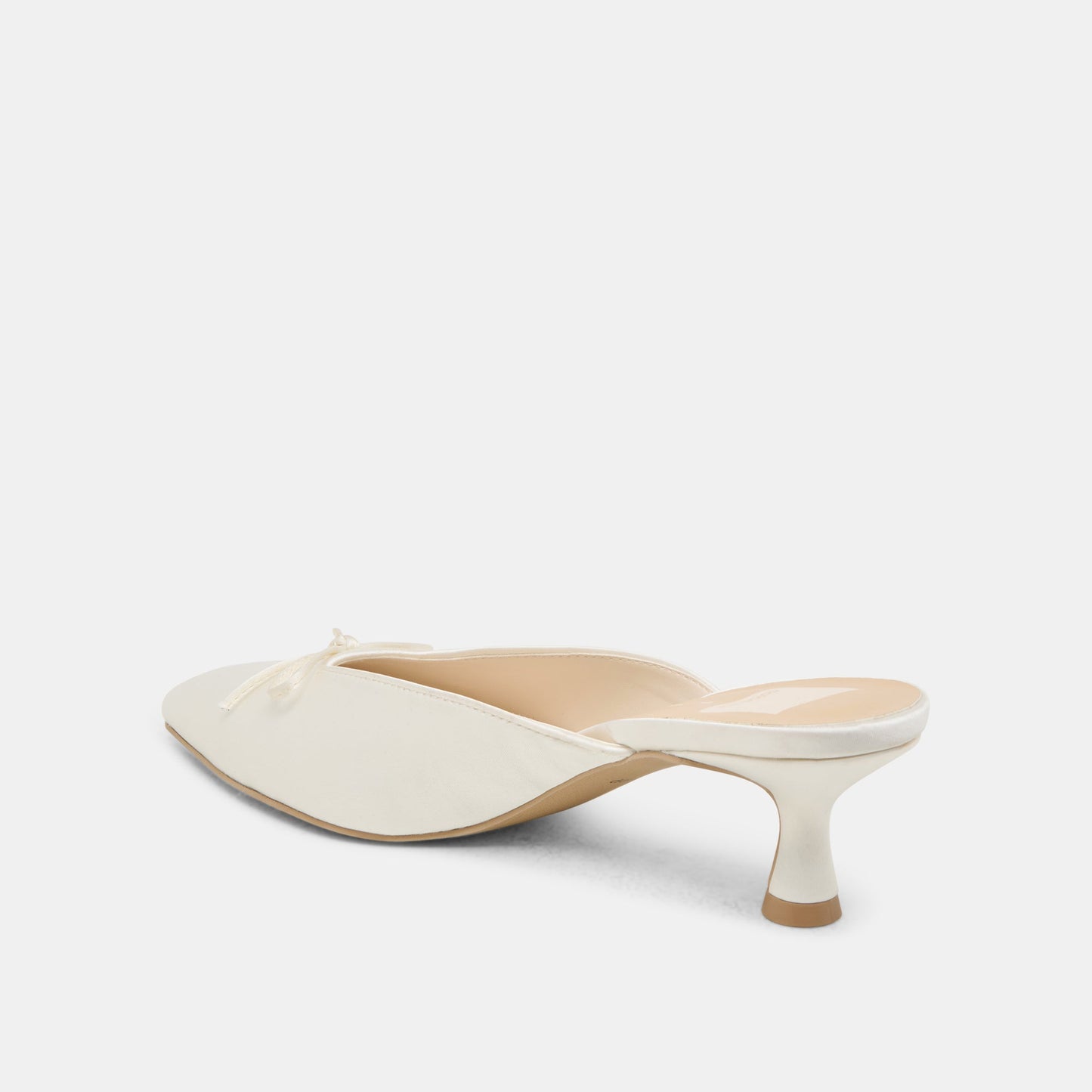 Cleo Off White Satin Heels - OFF WHITE SATIN