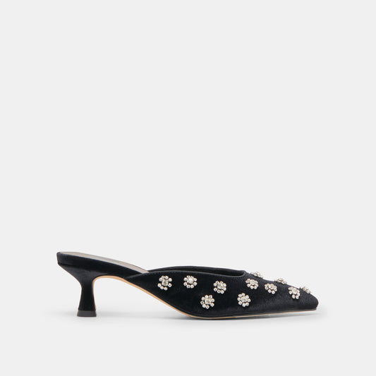 Clara Nero Velvet Heels - NERO VELVET