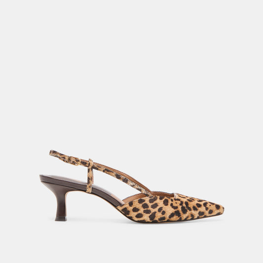 Odela Dk Leopard Calf Hair Heels - DK LEOPARD CALF HAIR
