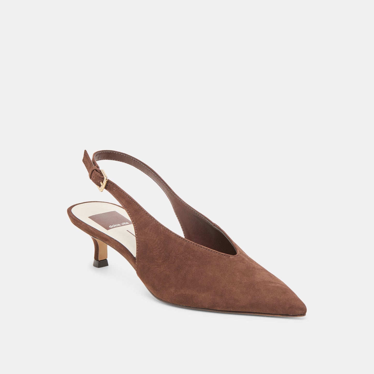 Alenna Dk Brown Suede Heels - DK BROWN SUEDE