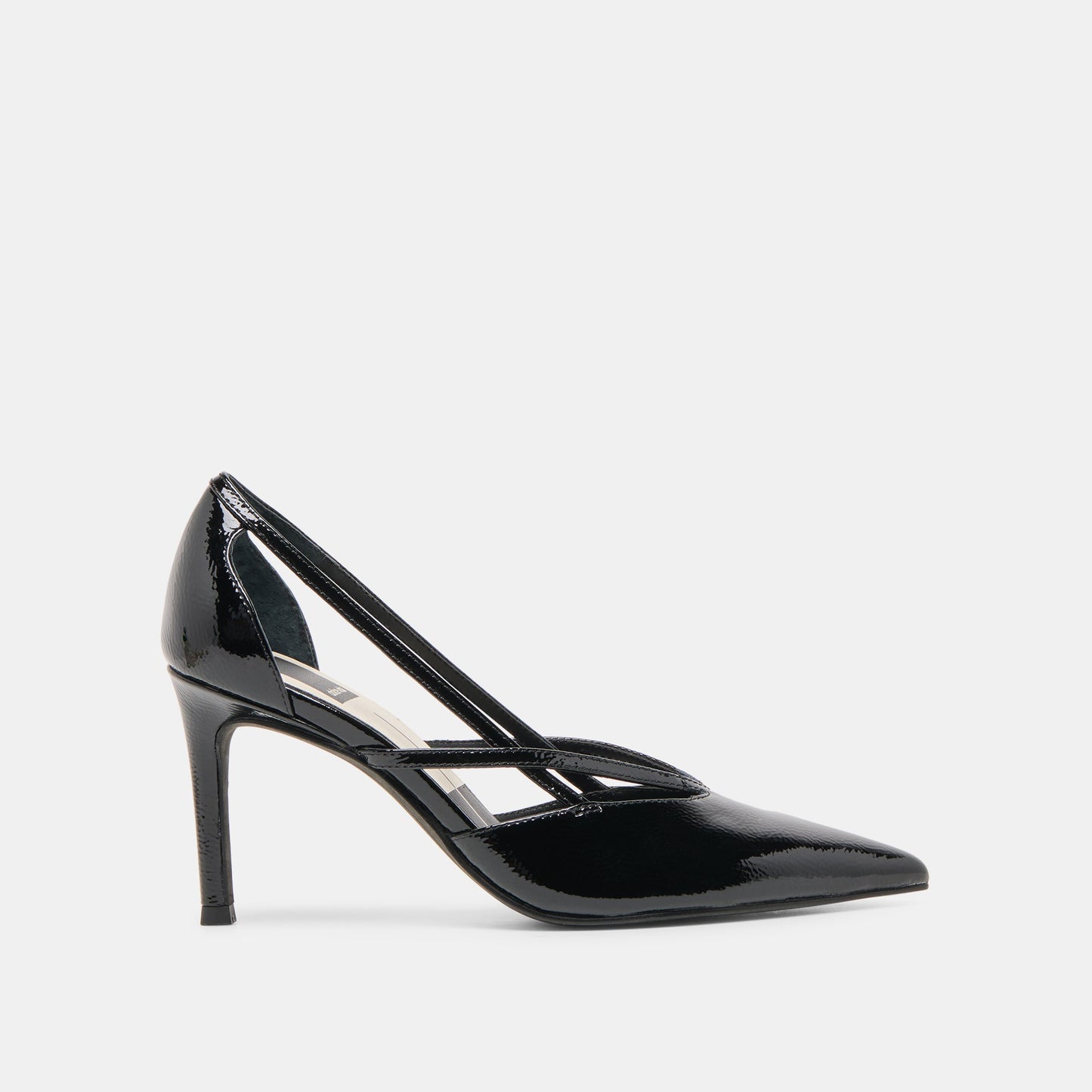 Kaine Midnight Crinkle Patent Leather Heels - MIDNIGHT CRINKLE PATENT LEATHER