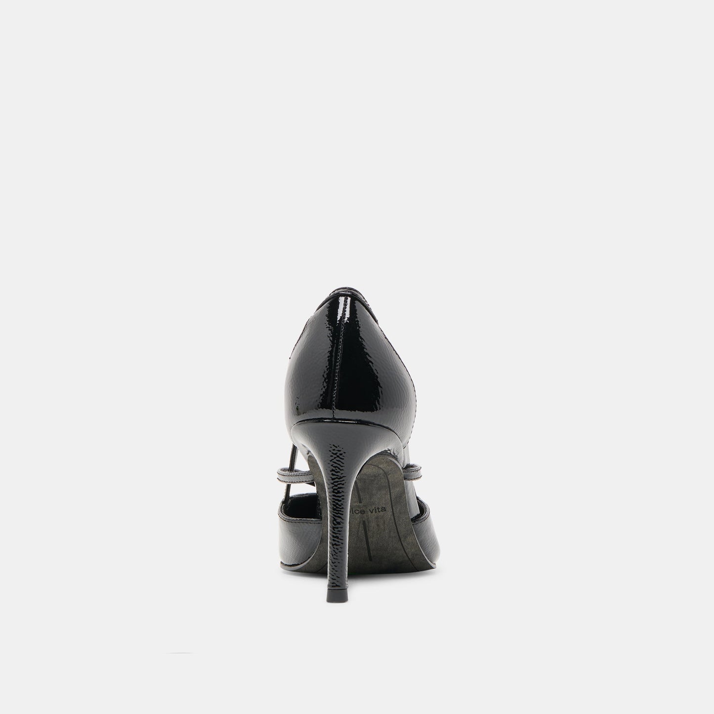 Kaine Midnight Crinkle Patent Leather Heels - MIDNIGHT CRINKLE PATENT LEATHER