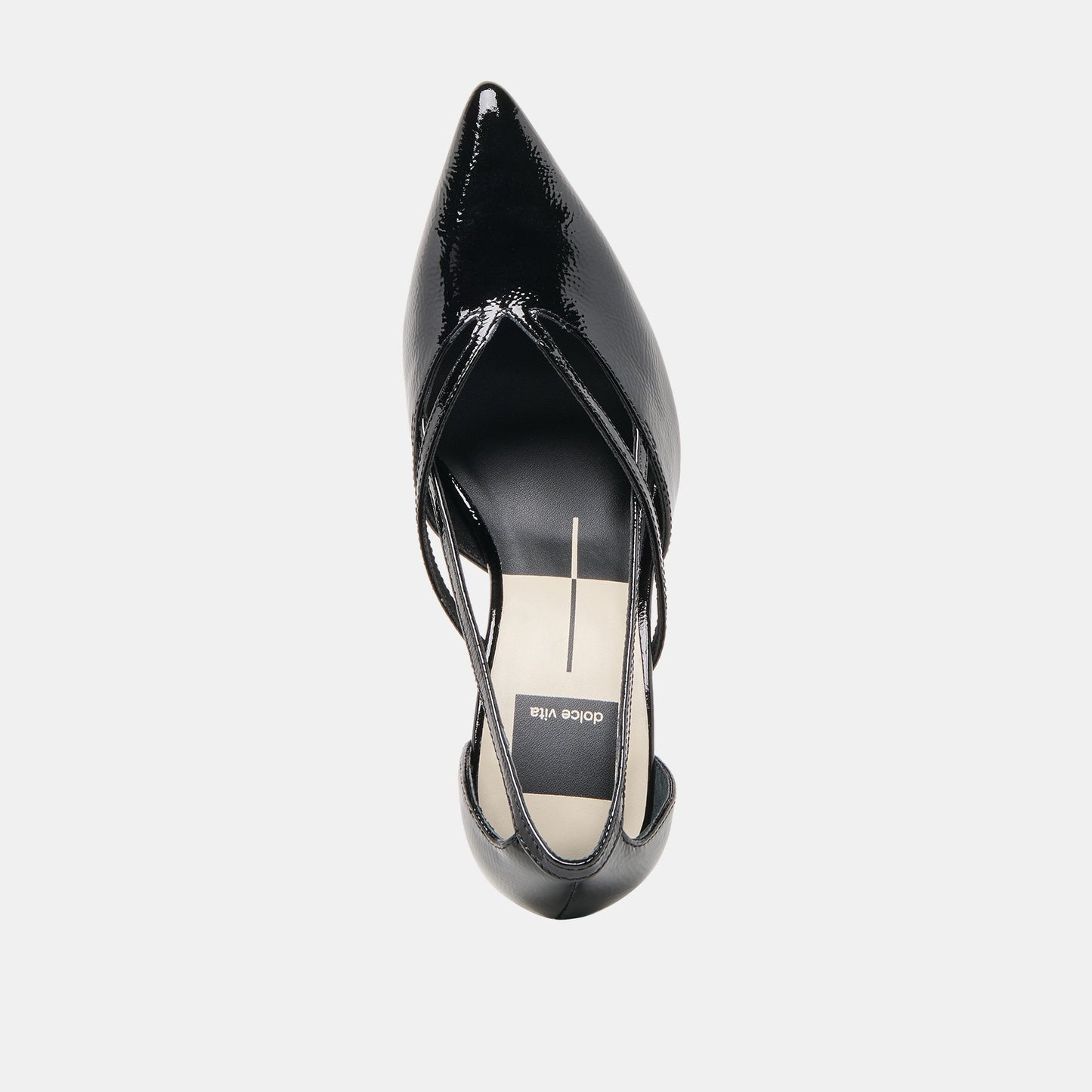 Kaine Midnight Crinkle Patent Leather Heels - MIDNIGHT CRINKLE PATENT LEATHER