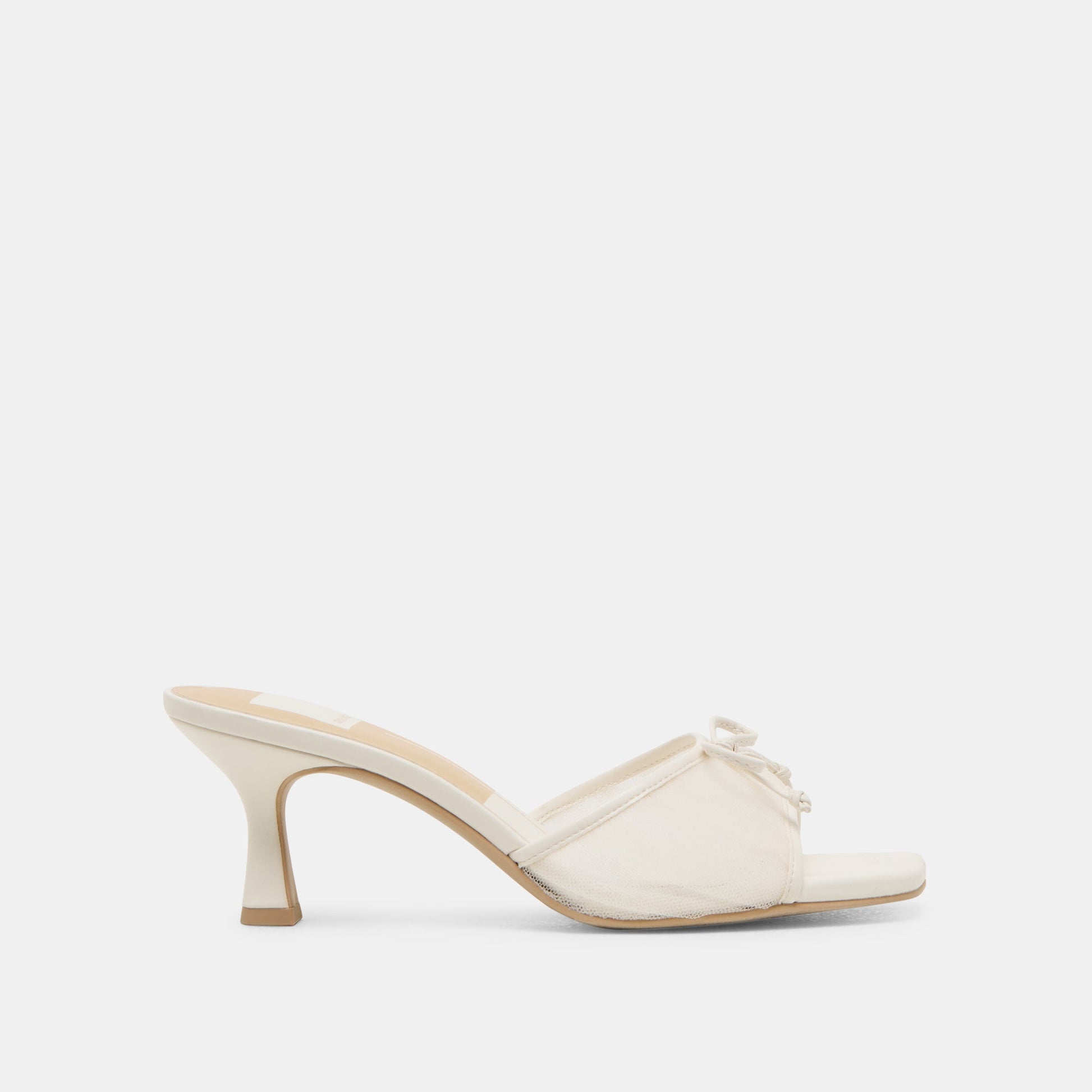 Galen White Tulle Heels - WHITE TULLE